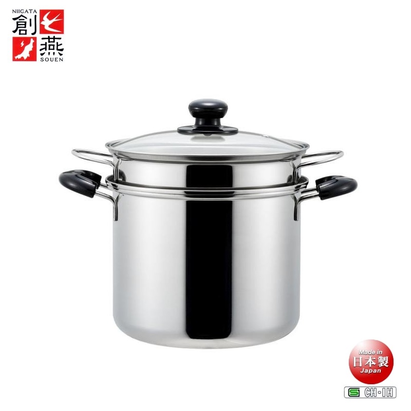 Bộ nồi xửng hấp inox Tsubame 6.4 lít Nhật Bản