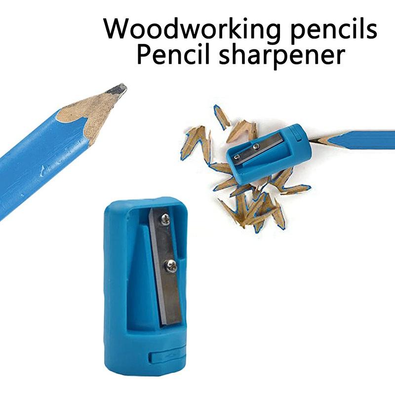 12 Pack Carpenter Pencils Tools Set, Carpenter Pencil with Sharpener, Construction Pencil Carpenter Marking Pencils