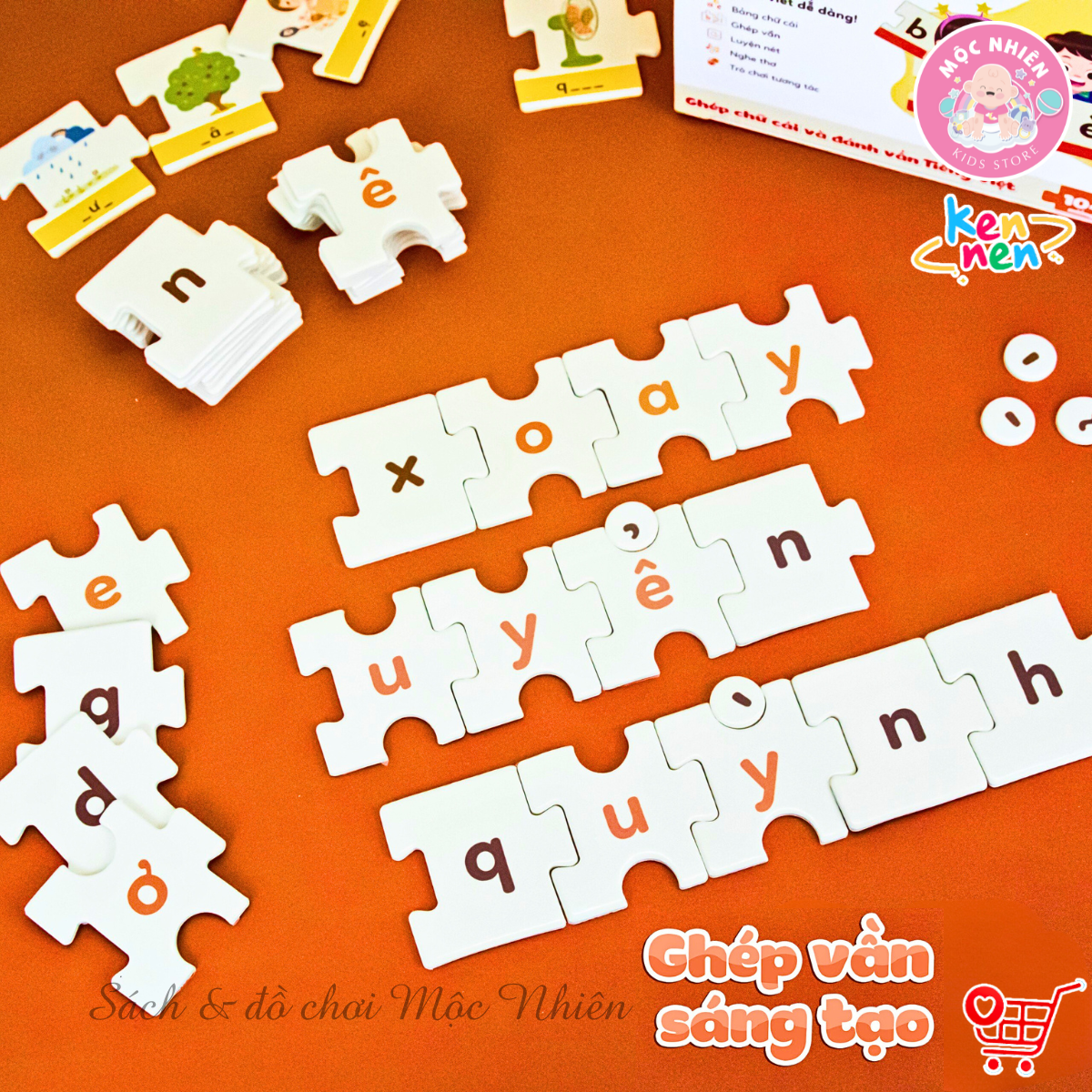 Kennen Match it - Puzzle học chữ và đánh vần Tiếng Việt 5in1 - Dành cho bé từ 3 tuổi