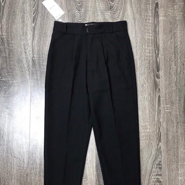 (Lẻ bằng sỉ) Quần baggy zr mẫu mới chất vitex mềm mịn hai màu xanh đen
