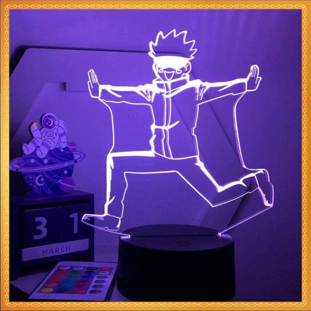 Đèn ngủ Led 3D Anime Jujutsu Kaisen Satoru Gojo Figure, quà tặng sáng tạo, quà tặng bạn bè, sinh nhật, fan hâm mộ