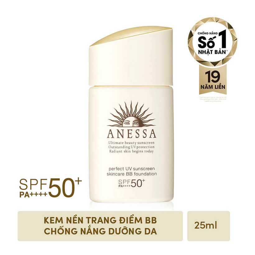 Kem nền trang điểm BB chống nắng dưỡng da Anessa Perfect UV Sunscreen Skincare BB Foundation SPF 50+ PA++++ 25ml