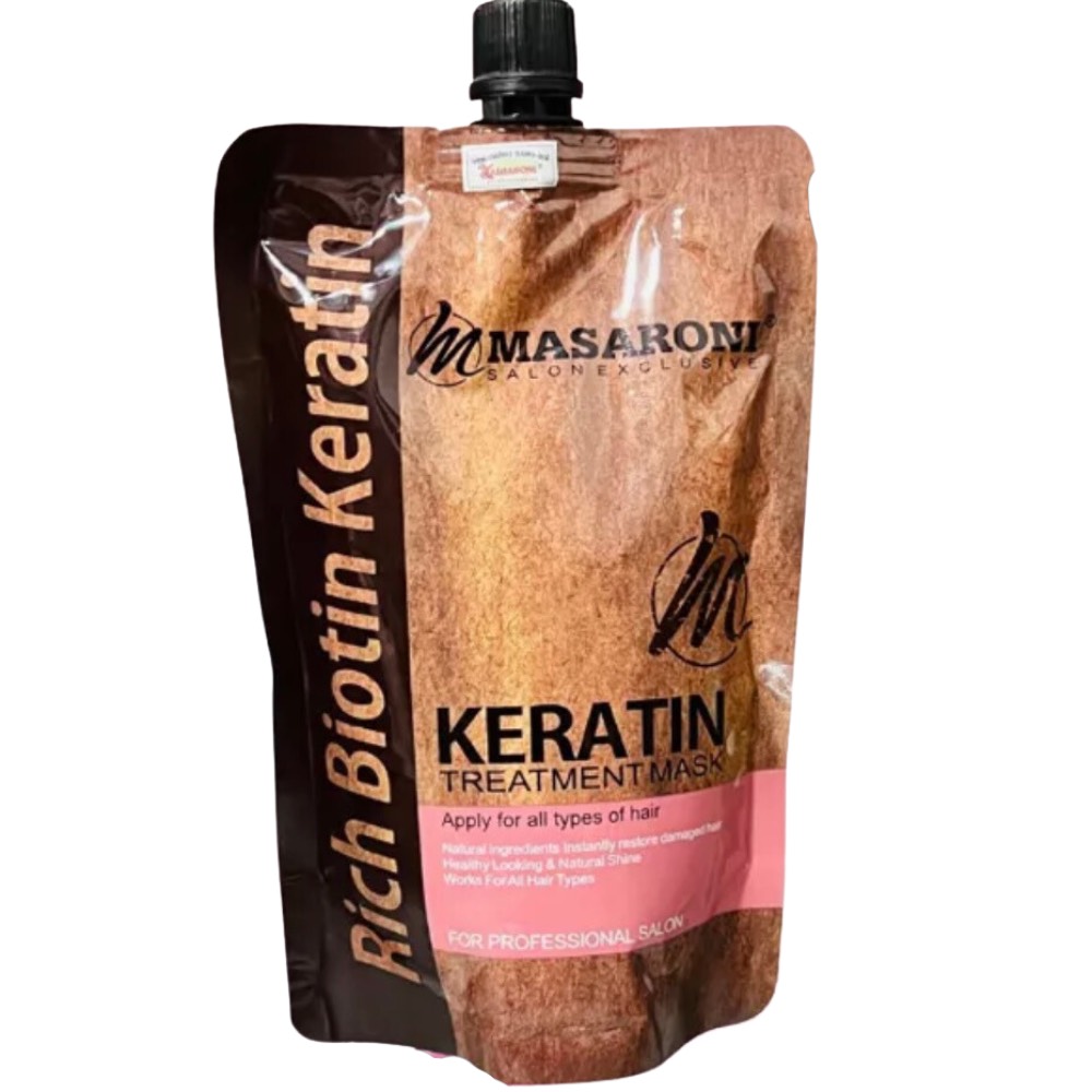 Dầu hấp ủ tóc Masaroni Keratin Treatment mask phục hồi chuyên sâu (dạng túi) Canada 500ml