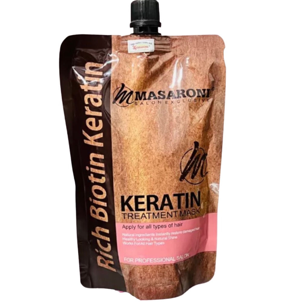 Dầu hấp ủ tóc Masaroni Keratin Treatment mask phục hồi chuyên sâu Canada 500ml