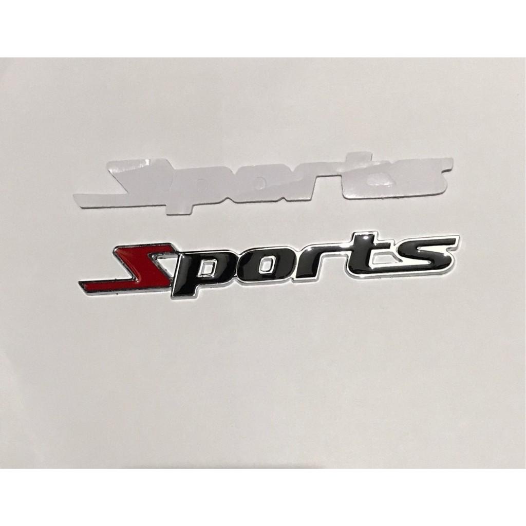Chữ Sports 3D Thể Thao Hợp Kim Nhôm Dán Trang Trí Ô Tô Xe Hơi