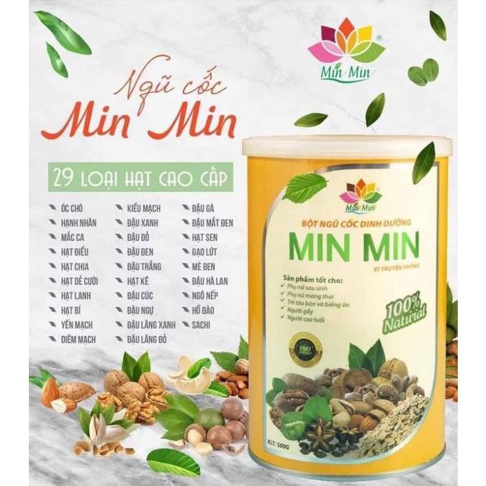 Ngũ Cốc Lợi Sữa Min Min 500g , mẫu mới 29 loại hạt , Bột ngũ cốc Min min dành cho bà bầu thơm ngon, dễ uống