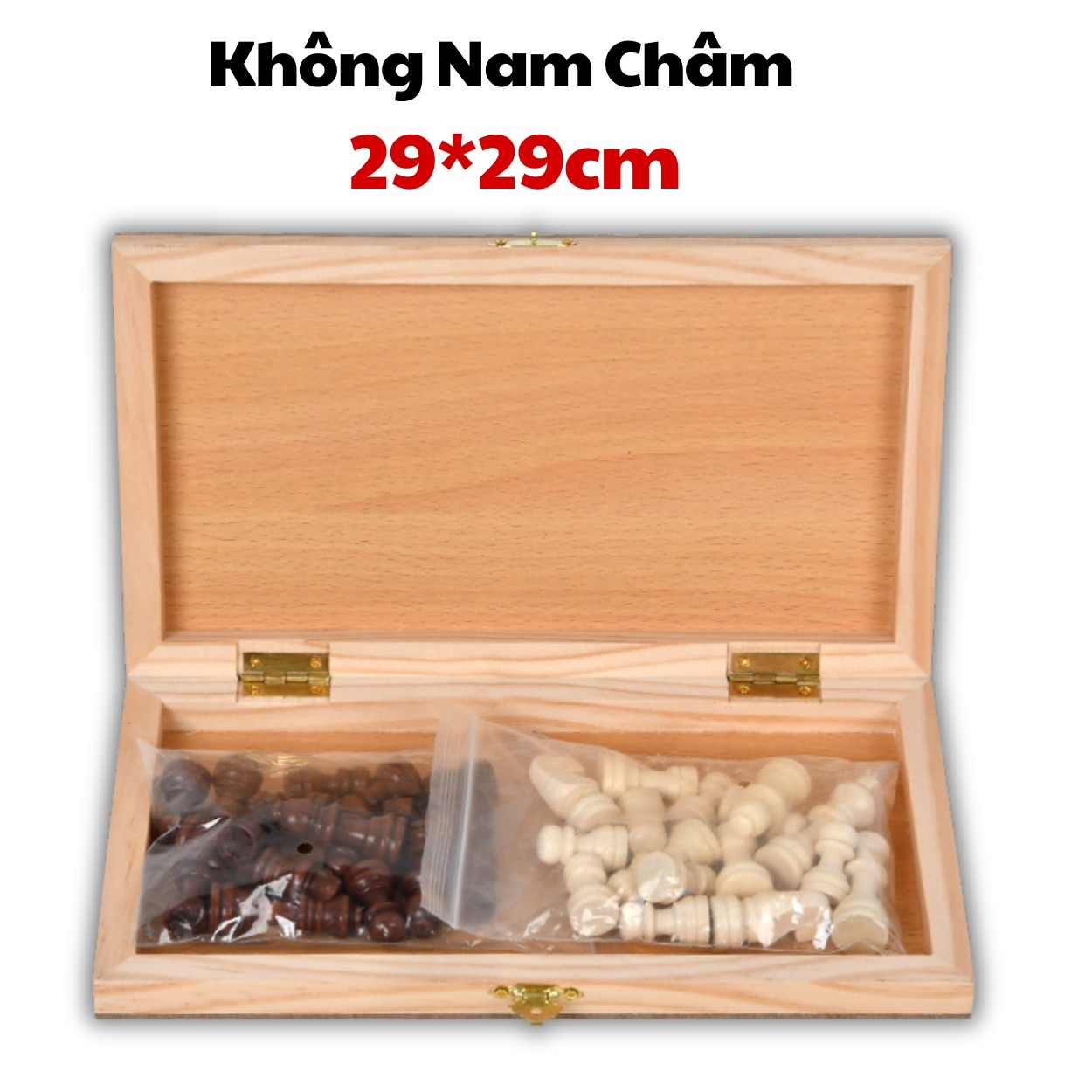 [CHỌN SIZE BÀN CỜ] Bộ Cờ Vua Nam Châm 29cm 34cm và 39cm D Danido Bằng Gỗ Thông Cao Cấp, An Toàn Chính Hãng