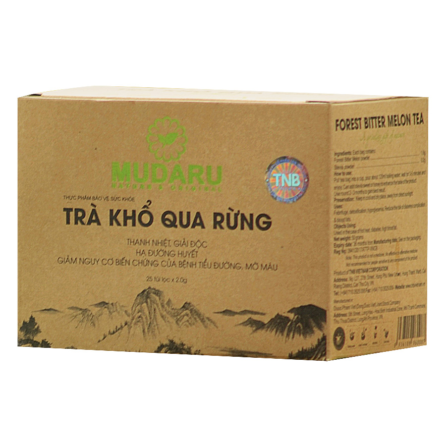 Trà Khổ Qua Rừng Túi Lọc Mudaru (Hộp 25 Túi)