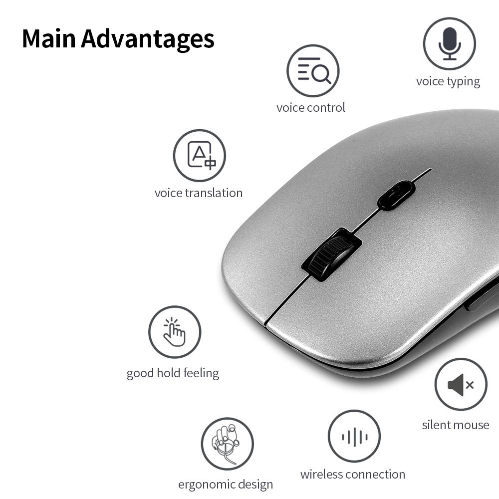 Chuột thoại thông minh X12 AI 2.4G không dây 1000DPI