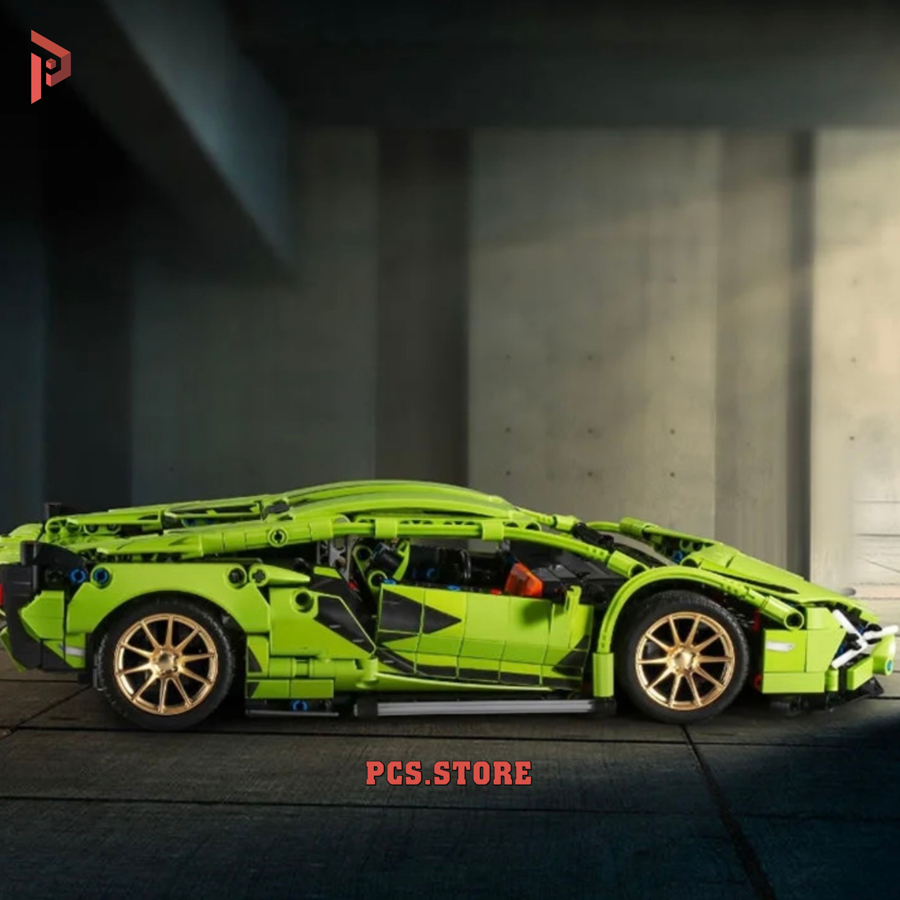 Đồ Chơi Lắp Ráp Mô Hình Siêu Xe Lamborghini SIAN FKP 37 Xanh Lá - PCS STORE