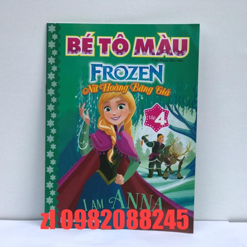 Set 4 c tập/ vở bé tô màu nữ hoàng băng giá