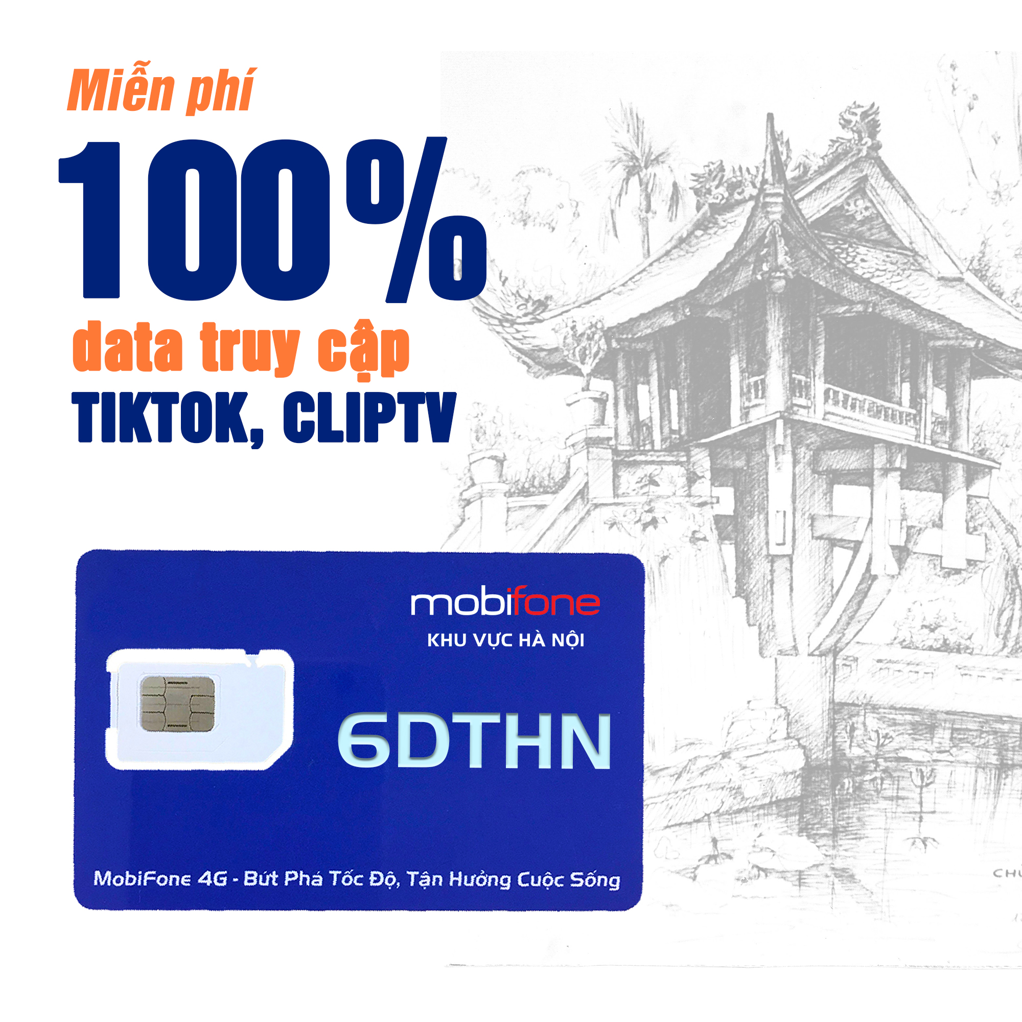 SIÊU SIM DATA 6DTHN (6 tháng - Chỉ sử dụng ở HÀ NỘI) - MOBIFONE (HÀNG CHÍNH HÃNG)