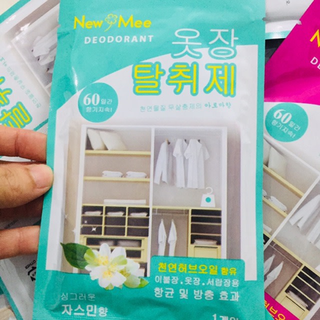 Túi Thơm Treo, Khử Mùi Tủ Quần Áo New Mee Deodorant Hàn Quốc