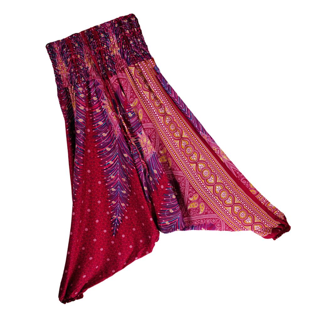 Women Yoga Wide Leg Pants Comfy Harem Pant Floral Print Wide Harem Trouser