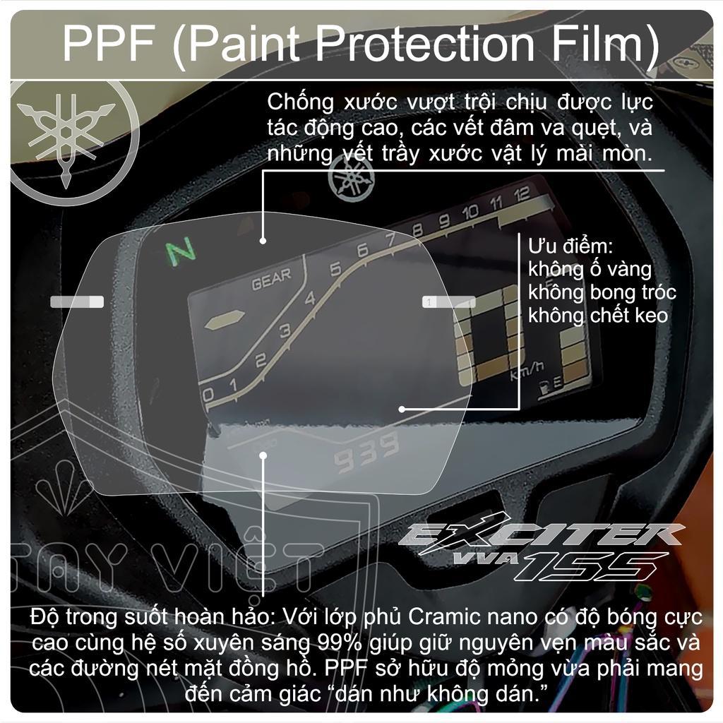 Miếng dán bảo vệ mặt đồng hồ Exciter 155 PPF chống trầy xước mặt đồng hồ Ex 155