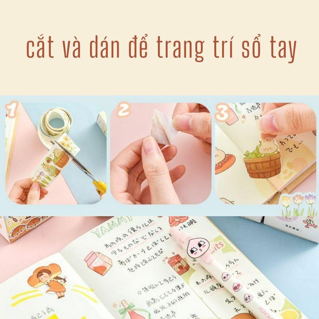 Hộp 2 cuộn sticker bé gái hoạt hình dễ thương ST119