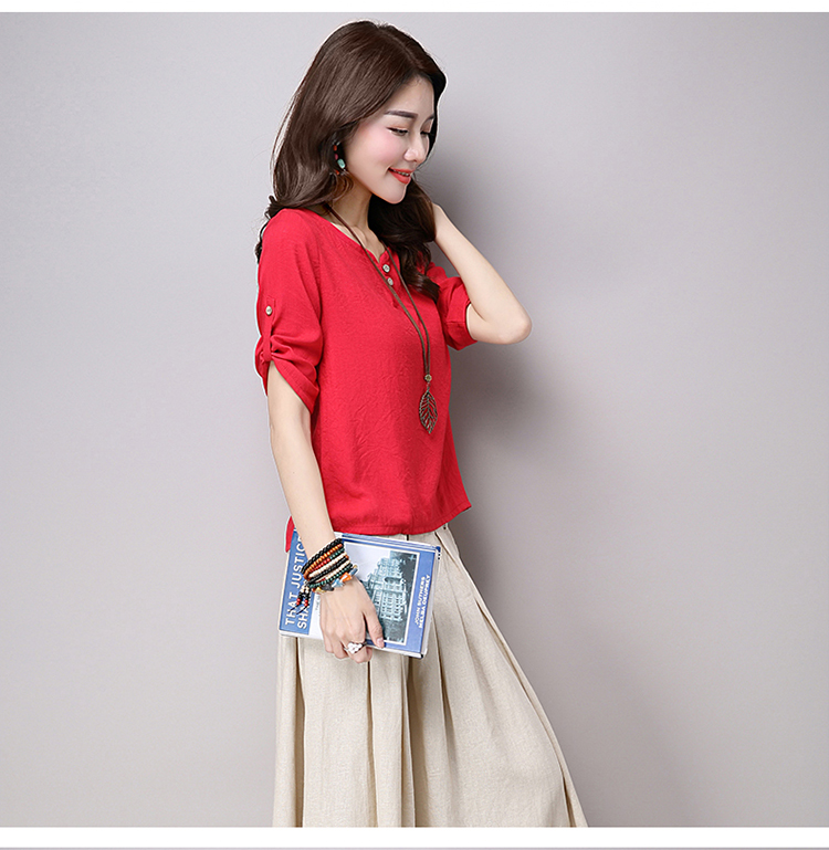 Áo đũi nữ Đũi Việt thiết kế áo đũi cổ tầu form rộng phong cách Nhật Bản chất đũi mềm mát