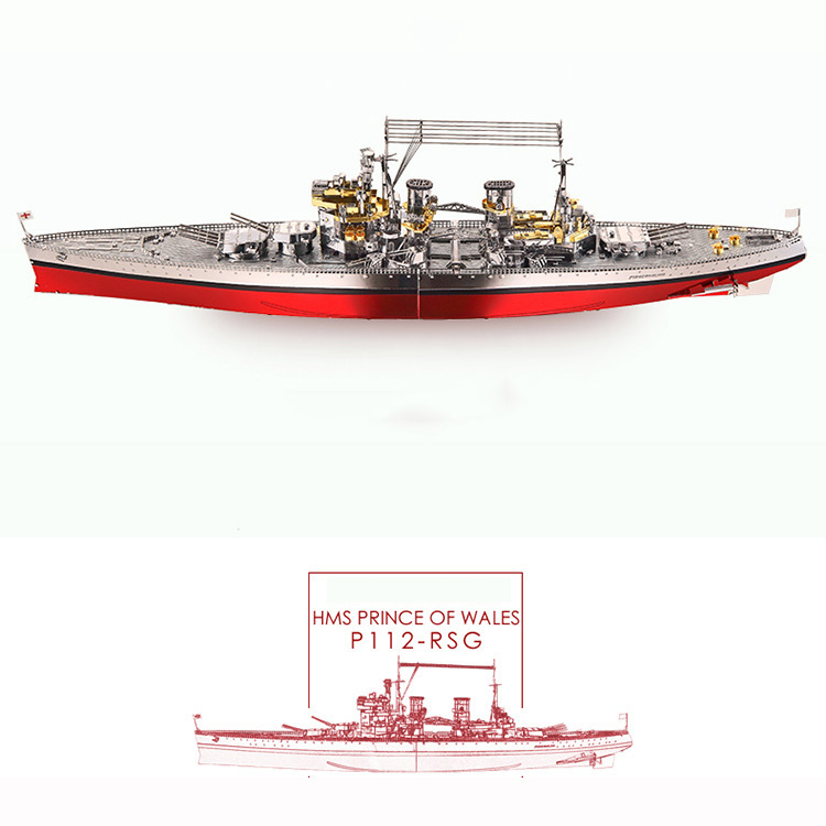 Mô hình thép 3D tự ráp tàu chiến HMS Prince of Wales