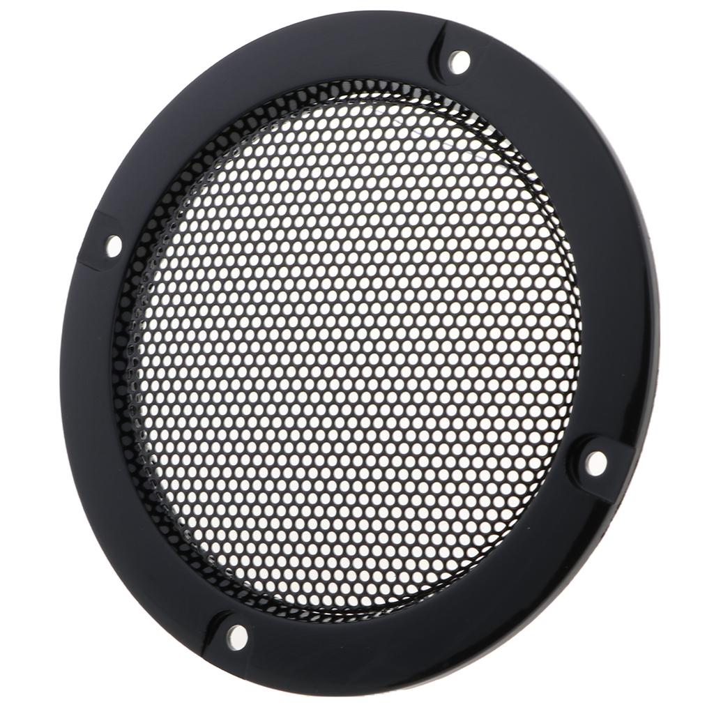 2x3 inch Audio Speaker Cover Decorative Circle Metal Mesh Grille black
