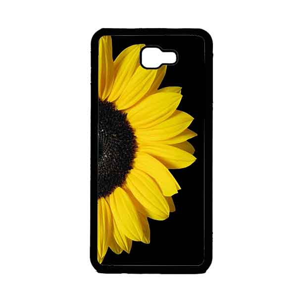 Ốp Lưng in cho Samsung J7 Prime Mẫu Hoa Hướng Dương Nền Đen - Hàng Chính Hãng