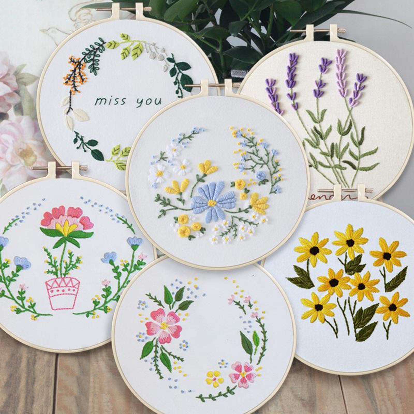 Full Range of Embroidery Starter Kits Cross Stitch Kit for Adult Flower1