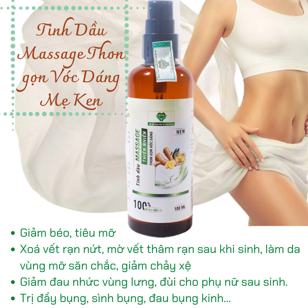 Tinh Dầu Massage Thiên Nhiên Thon Gọn Vóc Dáng MẸ KEN (100ml)