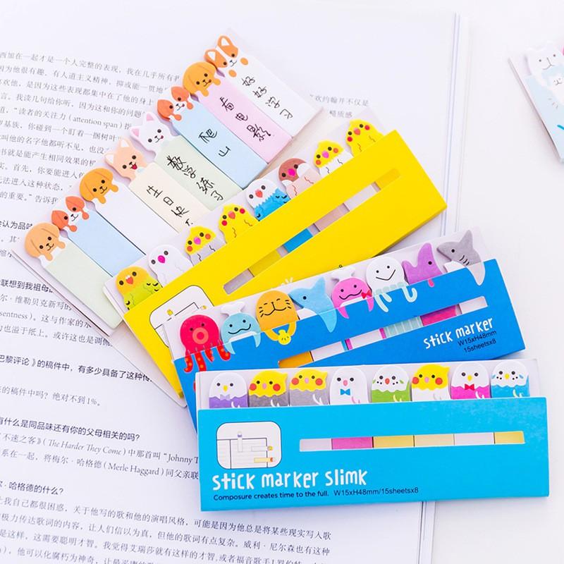 Tập note stick marker dễ thương 8 pack