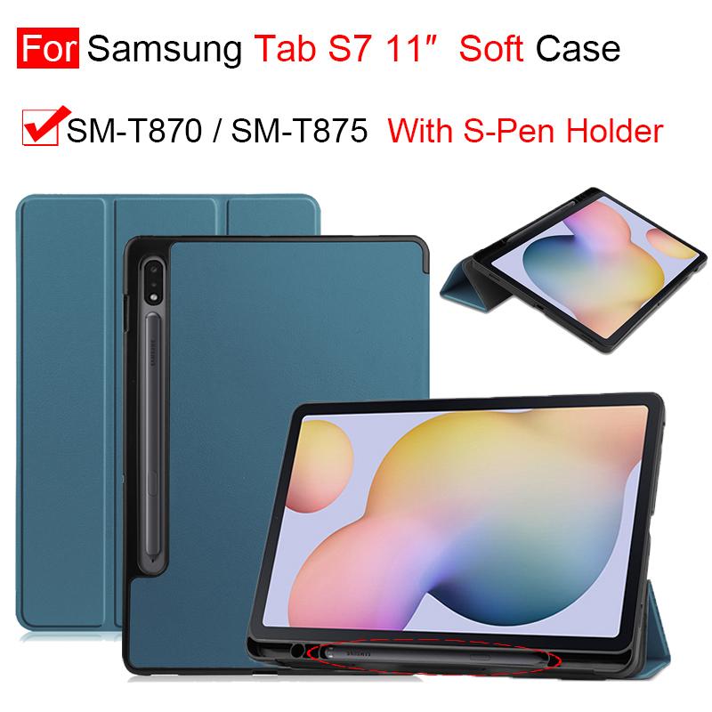 Bao đựng máy tính bảng bằng TPU mềm có chức năng tự động thức/ngủ cho Samsung Galaxy Tab S7 2020 11inch T870 T875