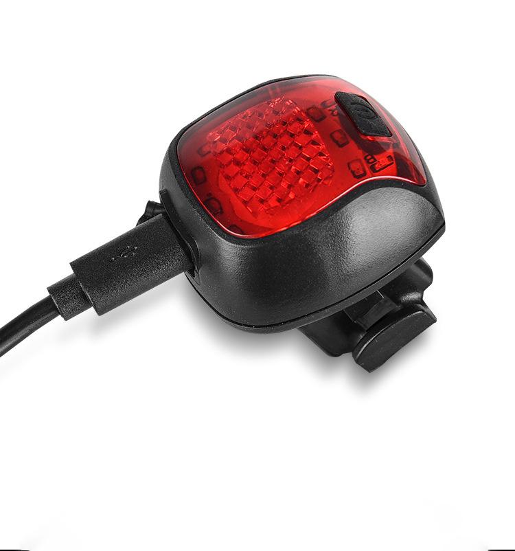 Đèn led gắn phía sau xe đạp MOSOWORLD có 5 chế độ tùy chỉnh cảnh báo an toàn có thể sạc lại
