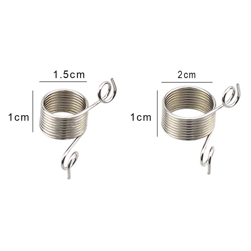 Nhẫn đan 2 đầu bằng thép không gỉ Thimble quấn sợi dẫn lò xo hỗ trợ đan móc