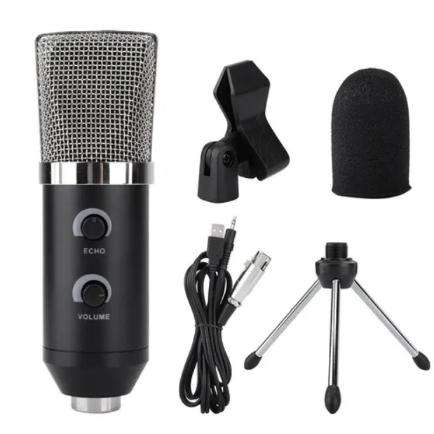 Micro USB Glosrik GL750 - Mic thu âm, livestream, chat voice, karaoke đa năng (Đi kèm chân đế, đầu bịt) - Hàng chính hãng