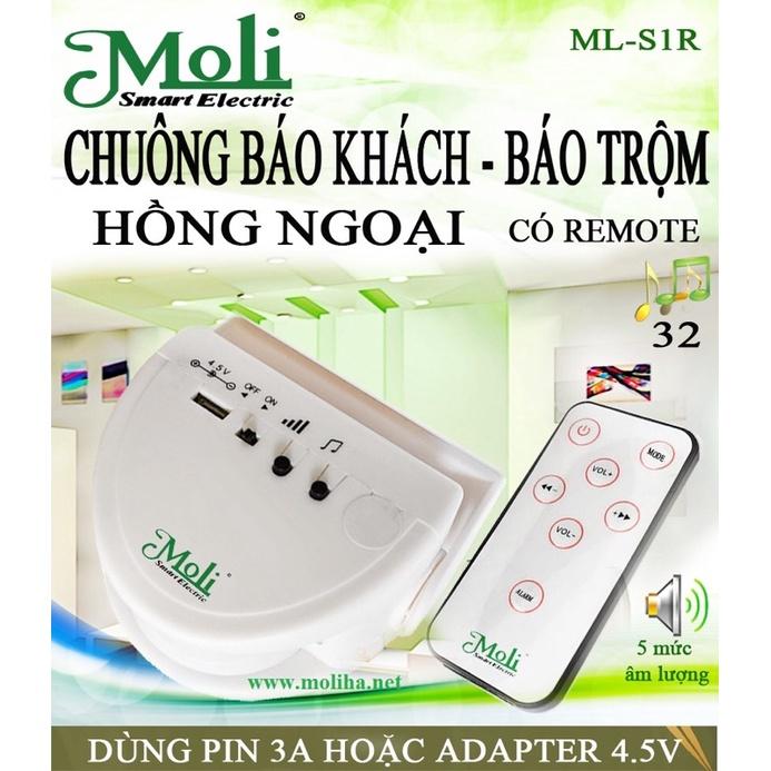 CHUÔNG BÁO KHÁCH-BÁO TRỘM CÓ REMOTE ĐIỀU CHỈNH MOLI ML-S1R