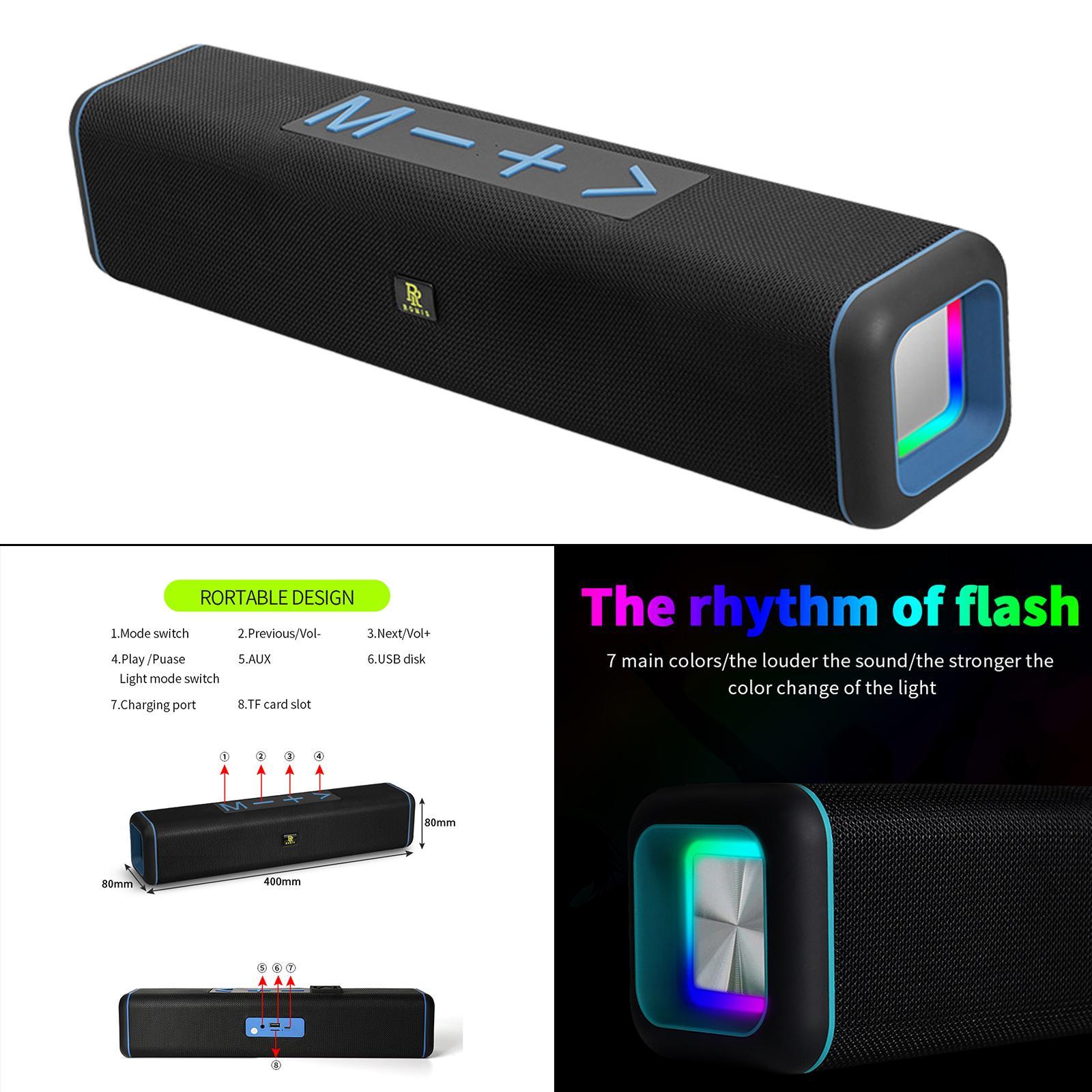 Portable Bluetooth Speakers Stereo USB Outdoors Travel Home