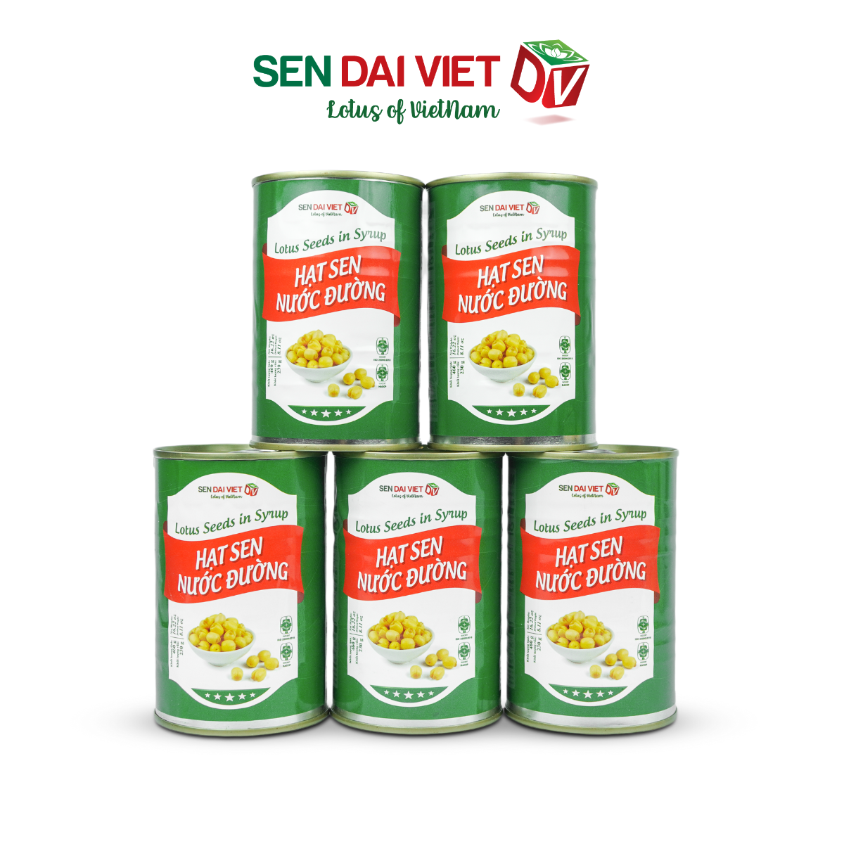Hạt Sen Nước Đường- Hương Vị Thơm Ngon, Dễ Dàng Sử Dụng, ĐV- Sen Đại Việt- Lon 460g
