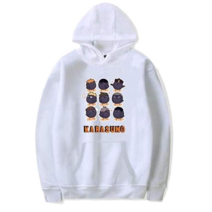 Áo Hoodie Dài Tay Anime- Haikyuu Anime Karasuno High School Nam Nữ Cực HOT