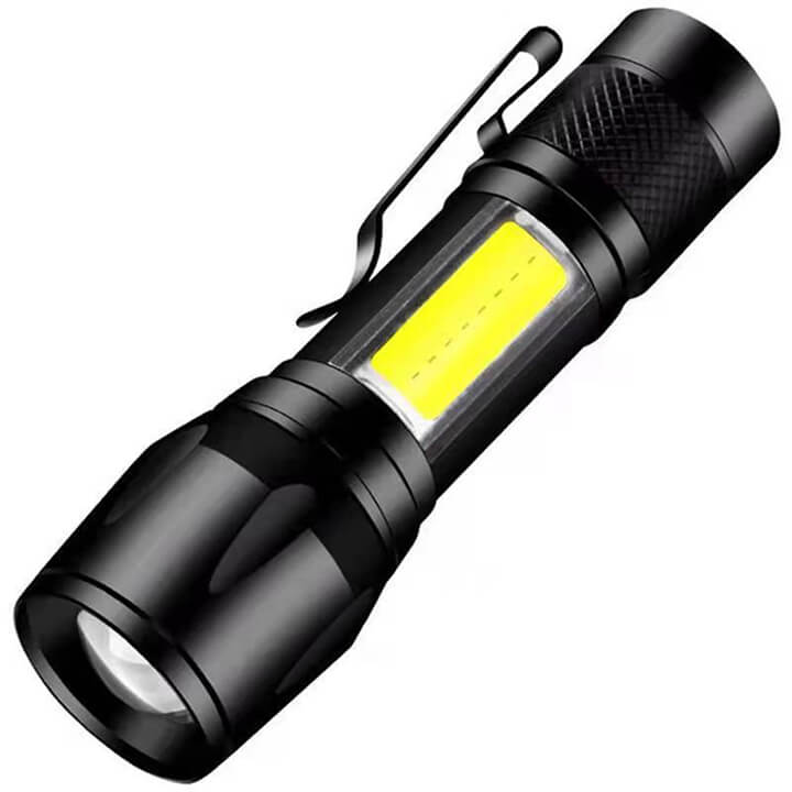 Đèn pin siêu sáng có Zoom XHP50 chiếu xa 500m, chống thấm nước, pin 6800mAh, đèn pin cầm tay XML T6, đèn pin mini