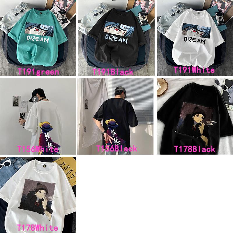 Áo Thun Tay Ngắn Dáng Rộng In Họa Tiết Hoạt Hình Thời Trang Mùa Hè Cho Nam