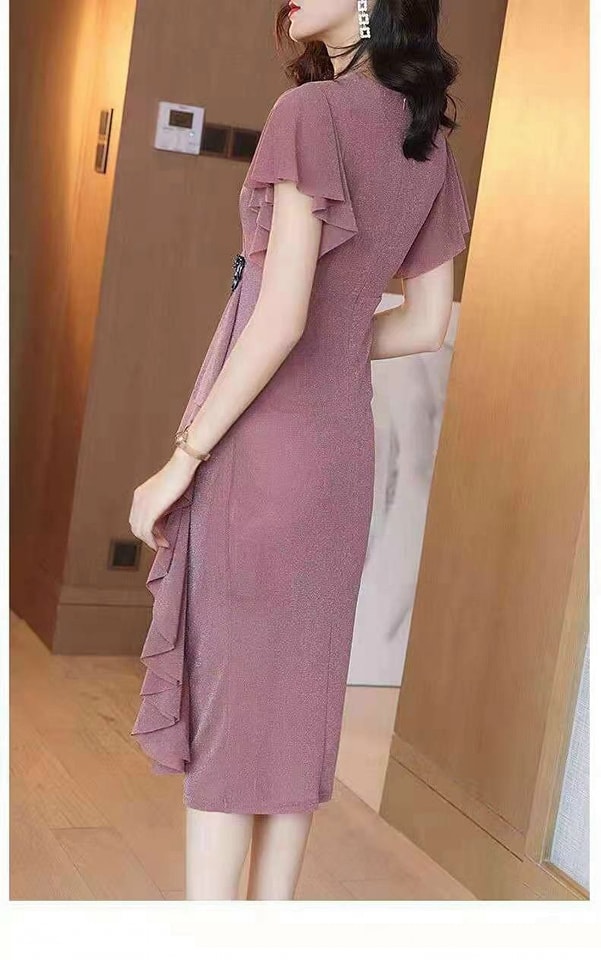 ĐẦM BODY PHỐI BÈO KÈM PHỤ KIỆN CAO CẤP
