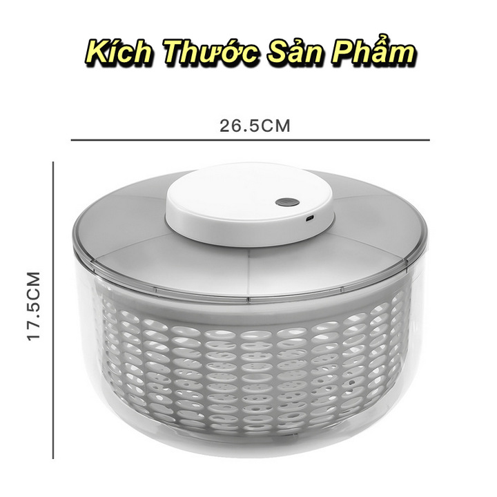 Rổ Quay Vắt Tách Nước Làm Khô Rau Củ Bằng Điện Dehydrator Merit 6L - Home and Garden