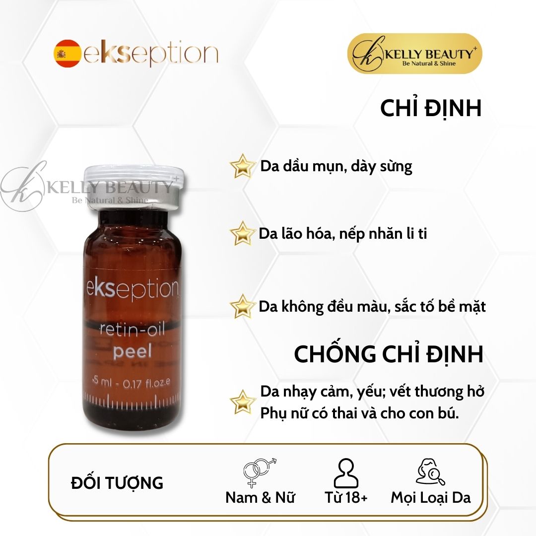 Ekseption Retin-Oil Peel - Trẻ Hóa Làn Da, Giảm Nếp Nhăn; Căng Mịn và Đều Màu Da - Retinol 4% + BHA 2% - Kelly Beauty