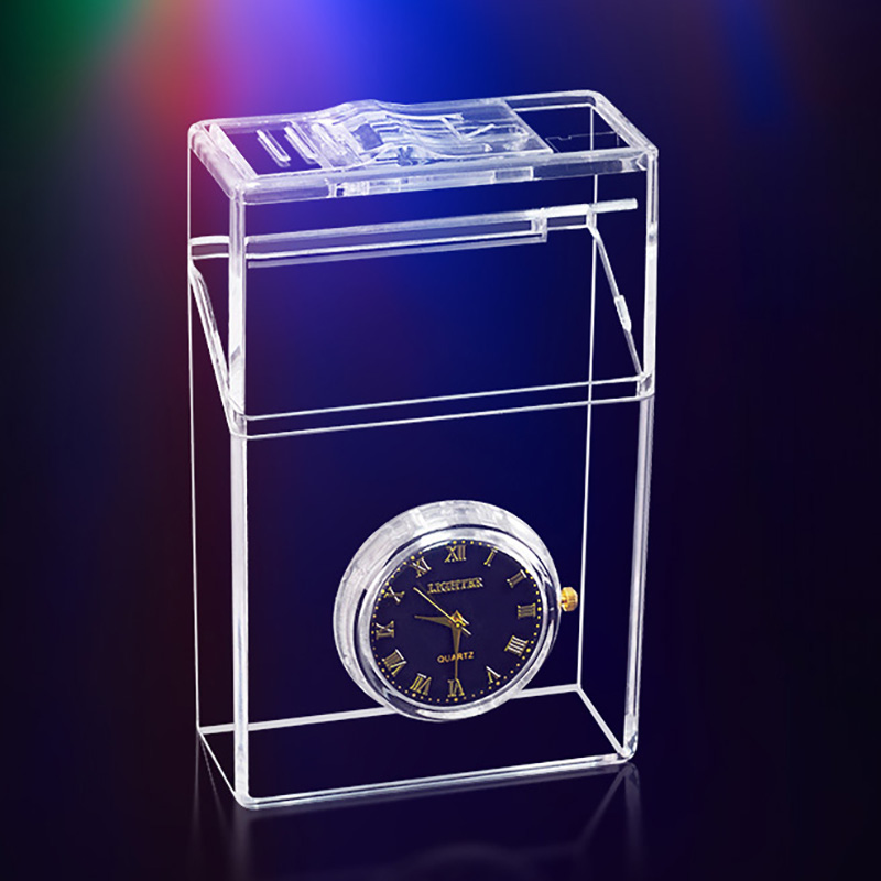 Hộp Đựng Thuốc 20 Điếu Có Đồng Hồ Trong Suốt