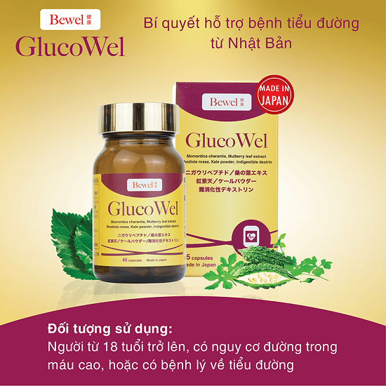 Thực phẩm chức năng hỗ trợ điều trị tiểu đường từ Nhật Bản Bewel Glucowel