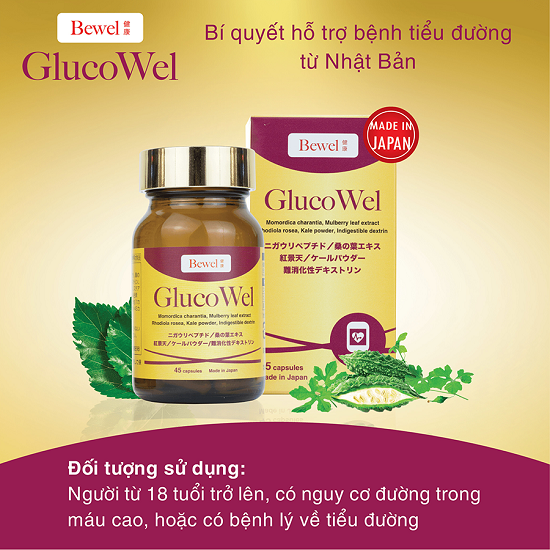 Thực phẩm chức năng hỗ trợ điều trị tiểu đường từ Nhật Bản Bewel Glucowel 