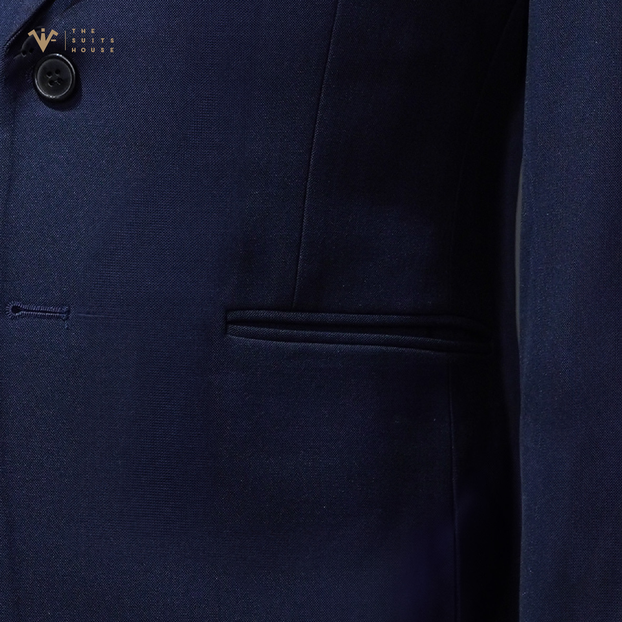 [CLASSY 1] Nguyên bộ suits 2 mảnh XANH 2 KHUY 3 TÚI, vải cashmere, form chuẩn