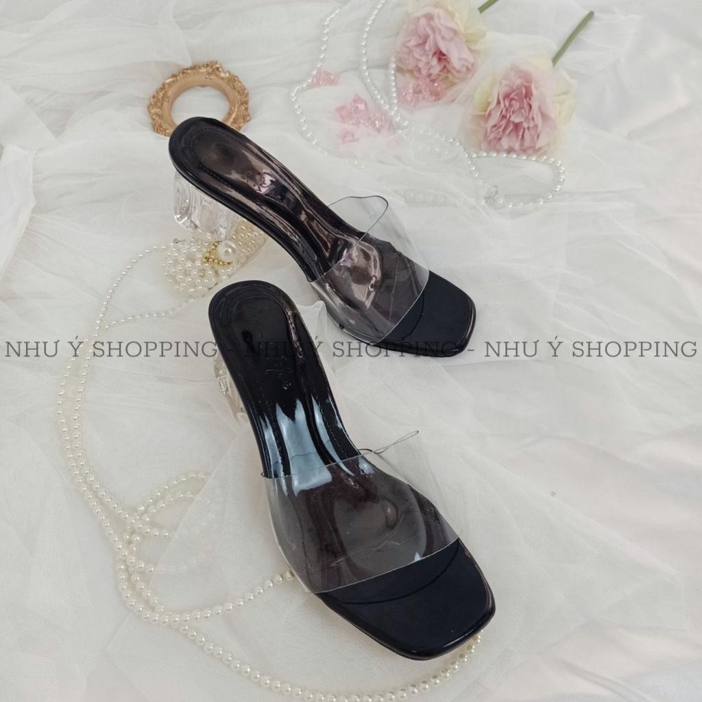 Guốc Cao Gót Đế Vuông Quai Trong 5P