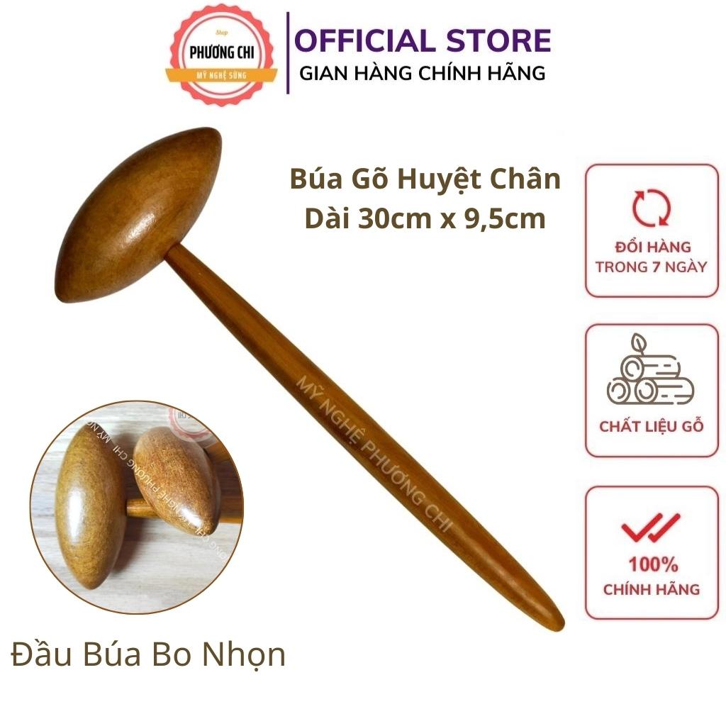 Combo Bộ 3 Dụng cụ ấn huyệt Chân, Cây bấm huyệt chân bằng gỗ, Búa gõ huyệt | Mỹ Nghệ Phương Chi