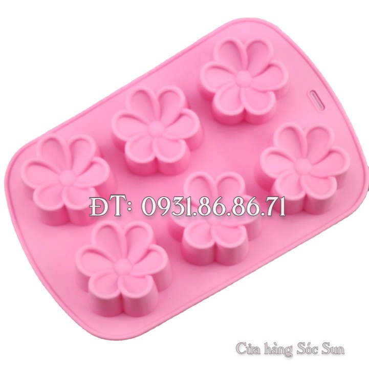 Khuôn silicon 6 hoa mai – Mã số 1482