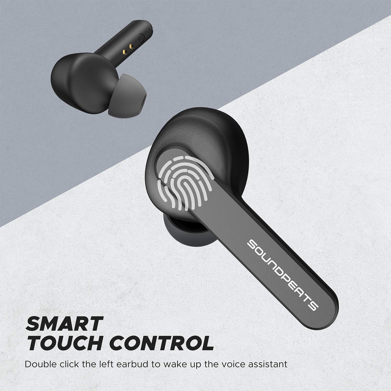 Tai Nghe True Wireless Earbuds SOUNDPEATS TrueCapsule Smart Touch Bluetooth V5.0 - Hàng Nhập Khẩu