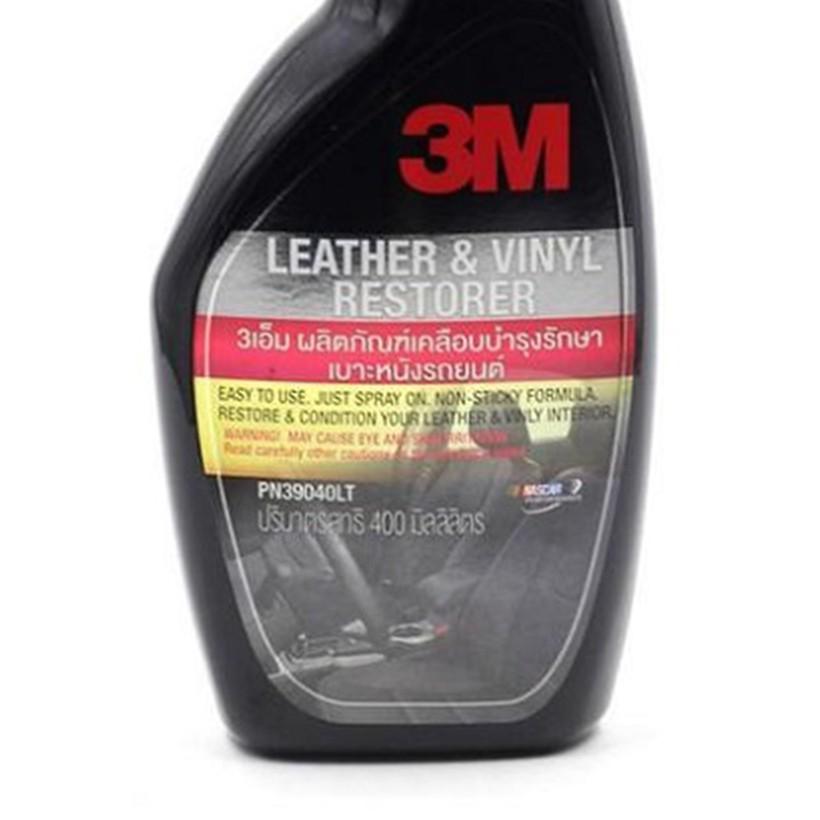 Chai Xịt Chăm Sóc Và Bảo Vệ Nội Thất Ô Tô 3M Leather &amp; Vinyl Cleaner/Restor - 3M Long Vu