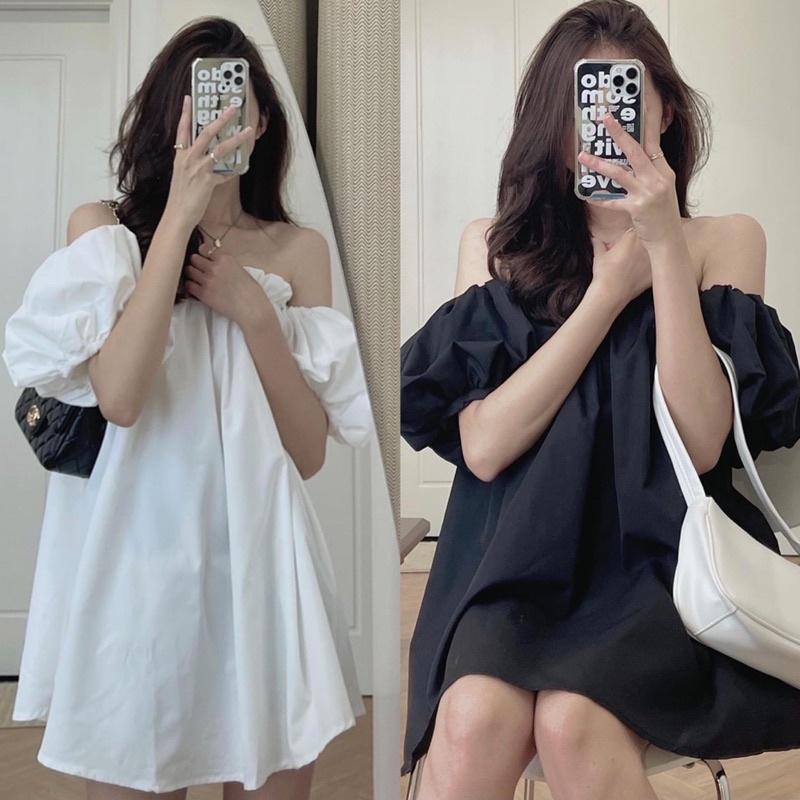 Áo trễ vai, áo hở vai nữ đẹp bèo tay phồng rộng dễ thương, mặc đi chơi, siêu hot trend, AO001